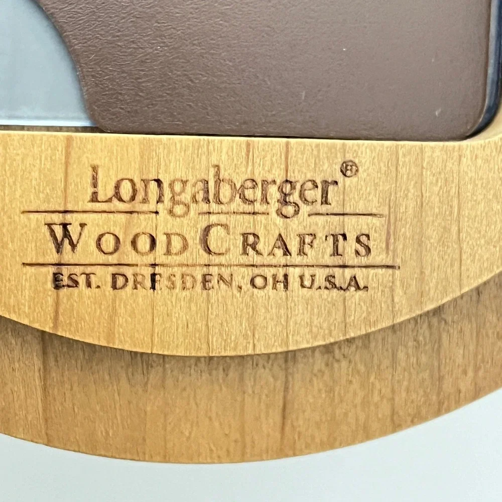 Longaberger Basket  Small Tan 2005 Hostess Appreciation Heart Lid Charm